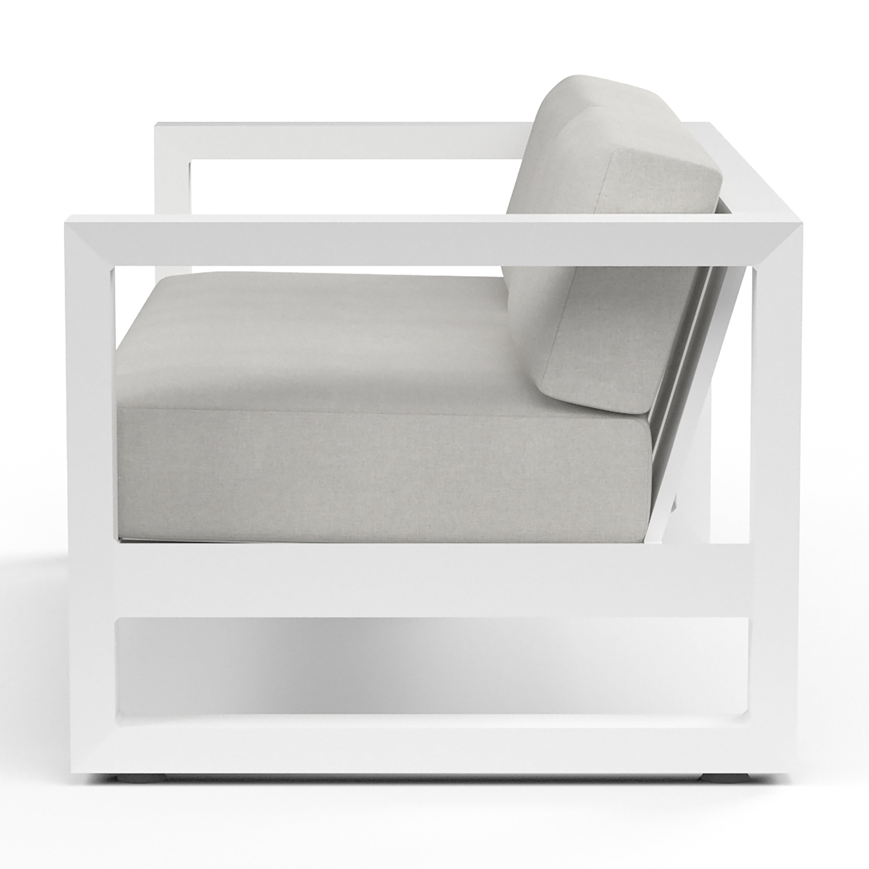 Newport Club Chair in Cast Silver, No Welt
