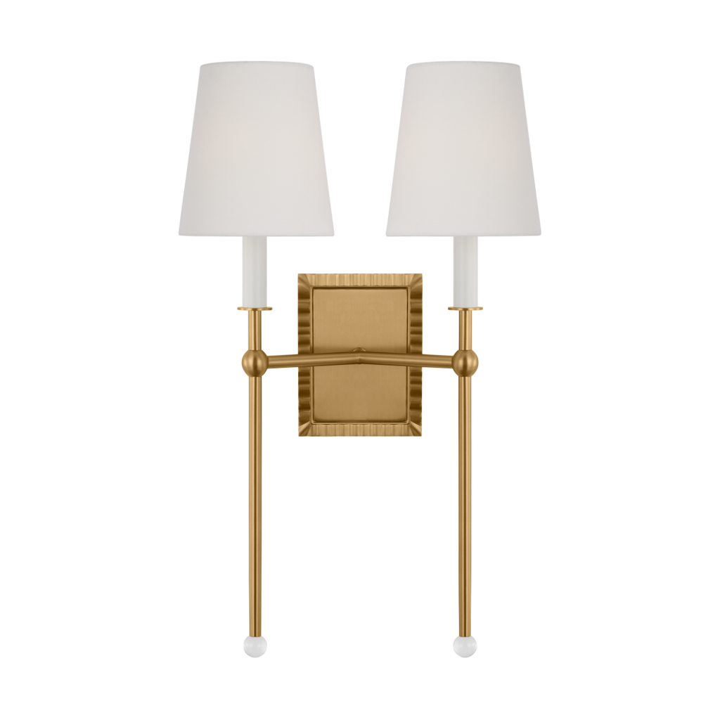Baxley Double Sconce Burnished Brass