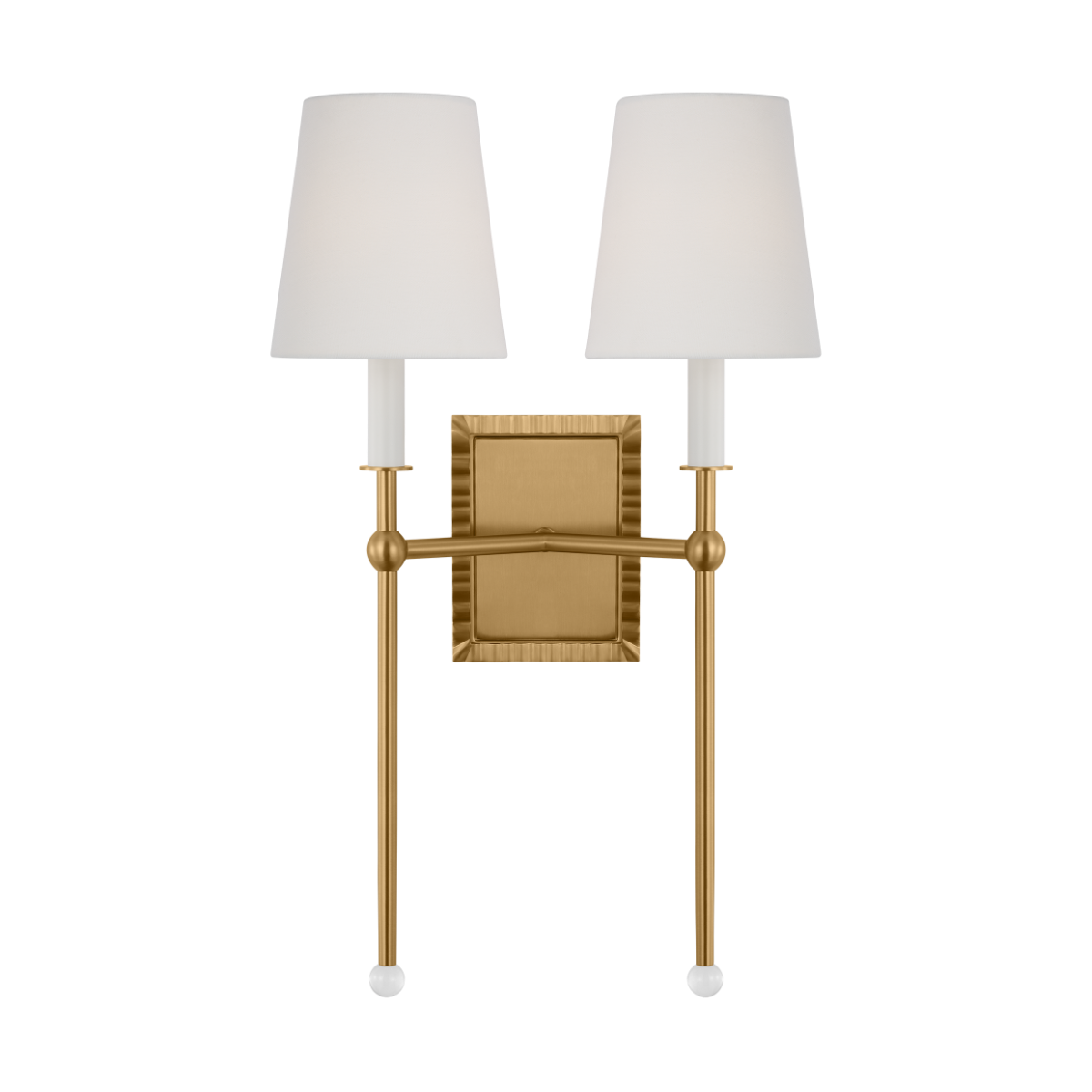 Baxley Double Sconce Burnished Brass