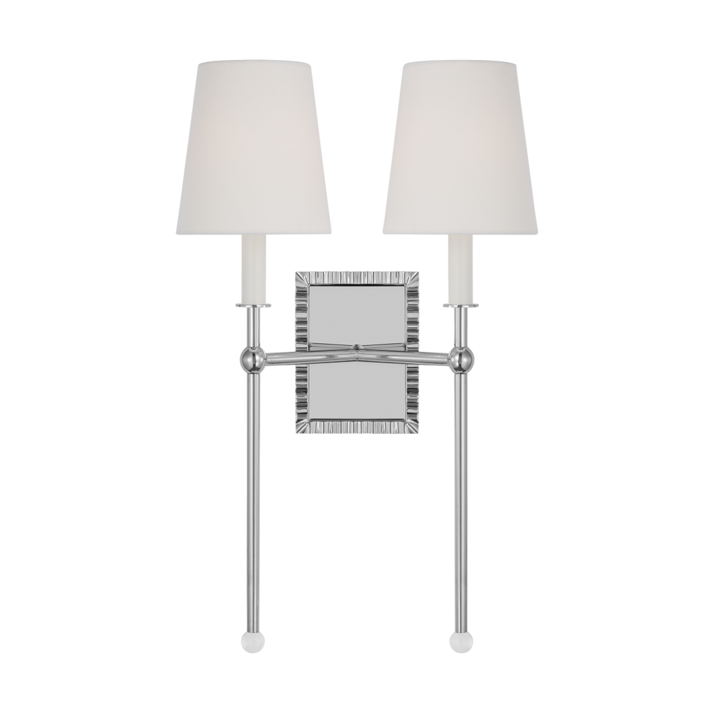 Baxley Double Sconce Polished Nickel
