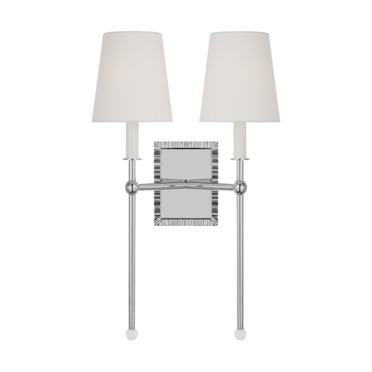 Baxley Double Sconce Polished Nickel