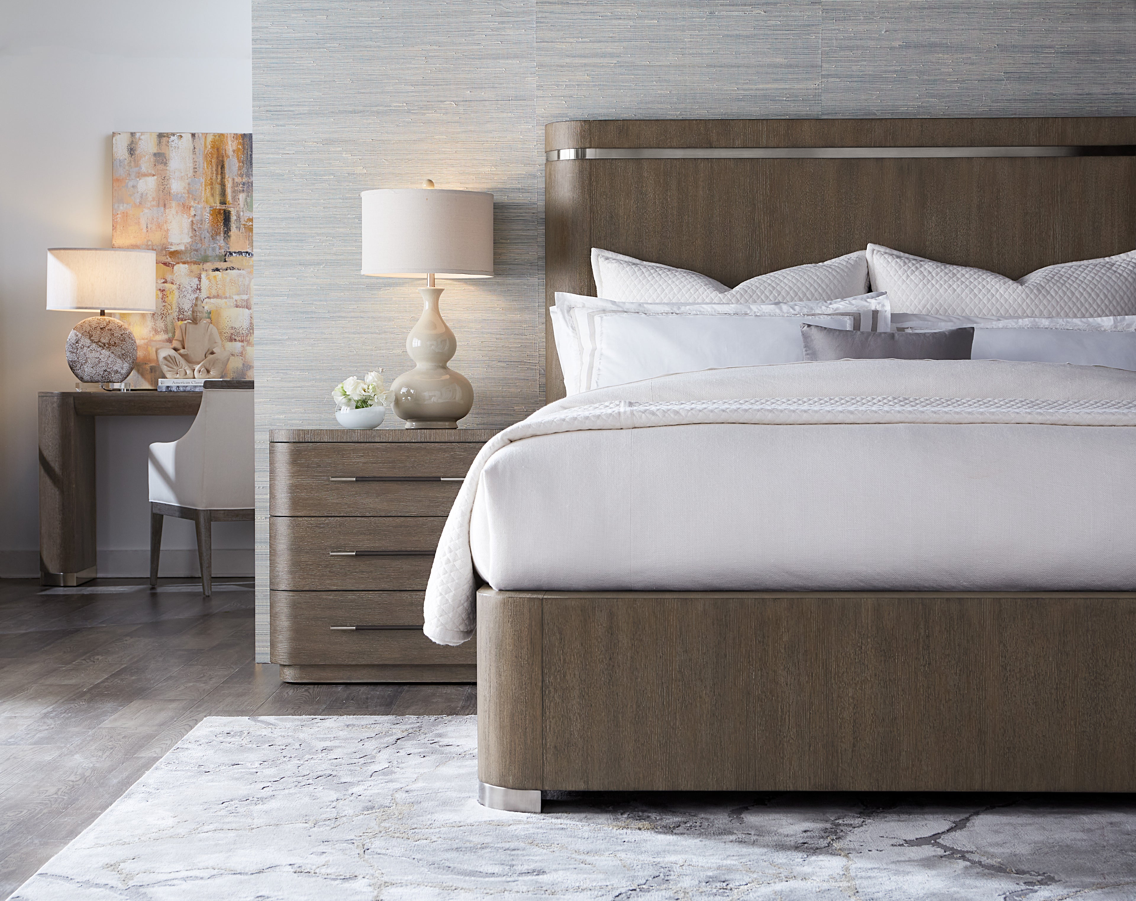 Modern Mood Cal King Panel Bed | Mink