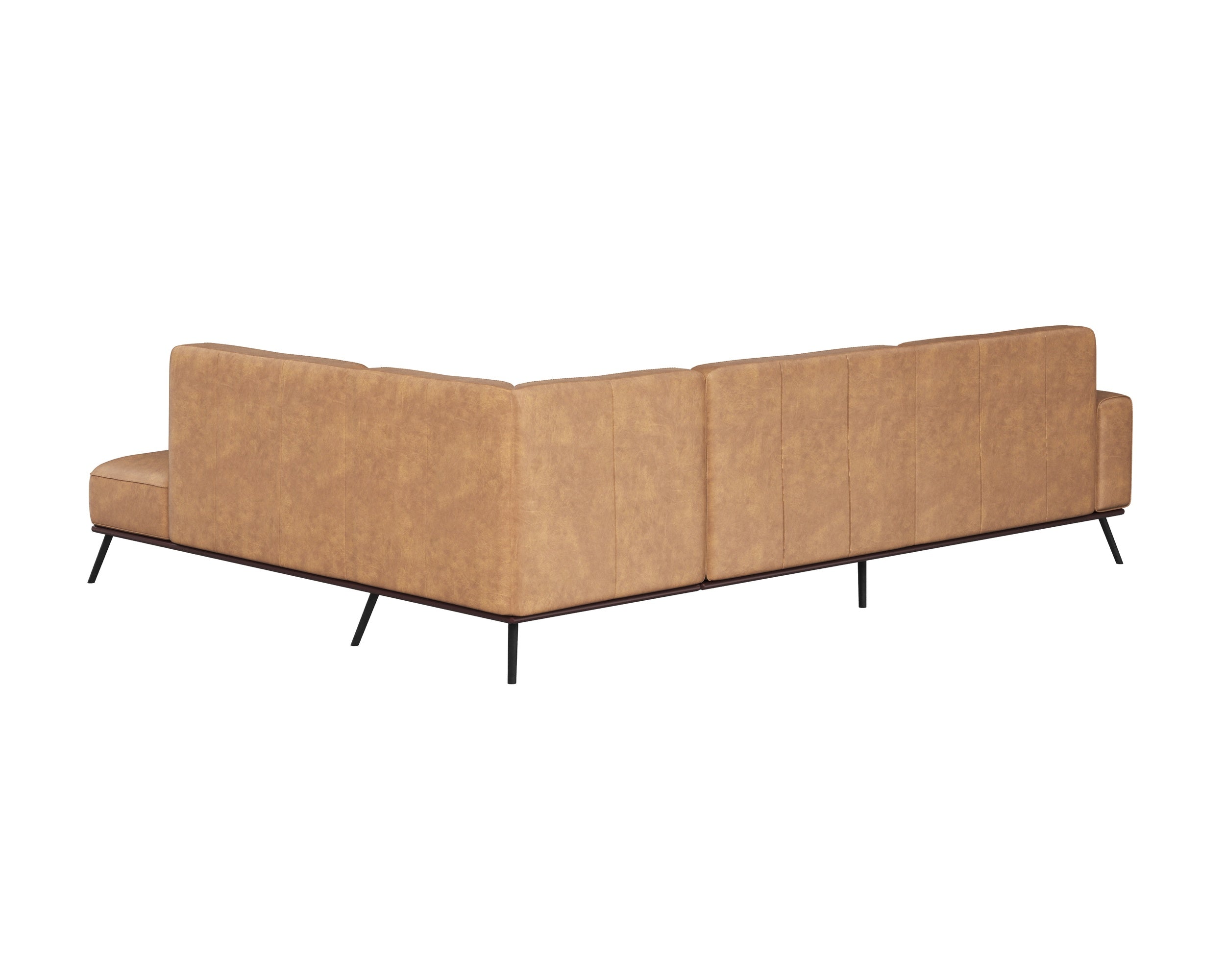 Brandi Sofa Chaise - Raf - Camel Leather