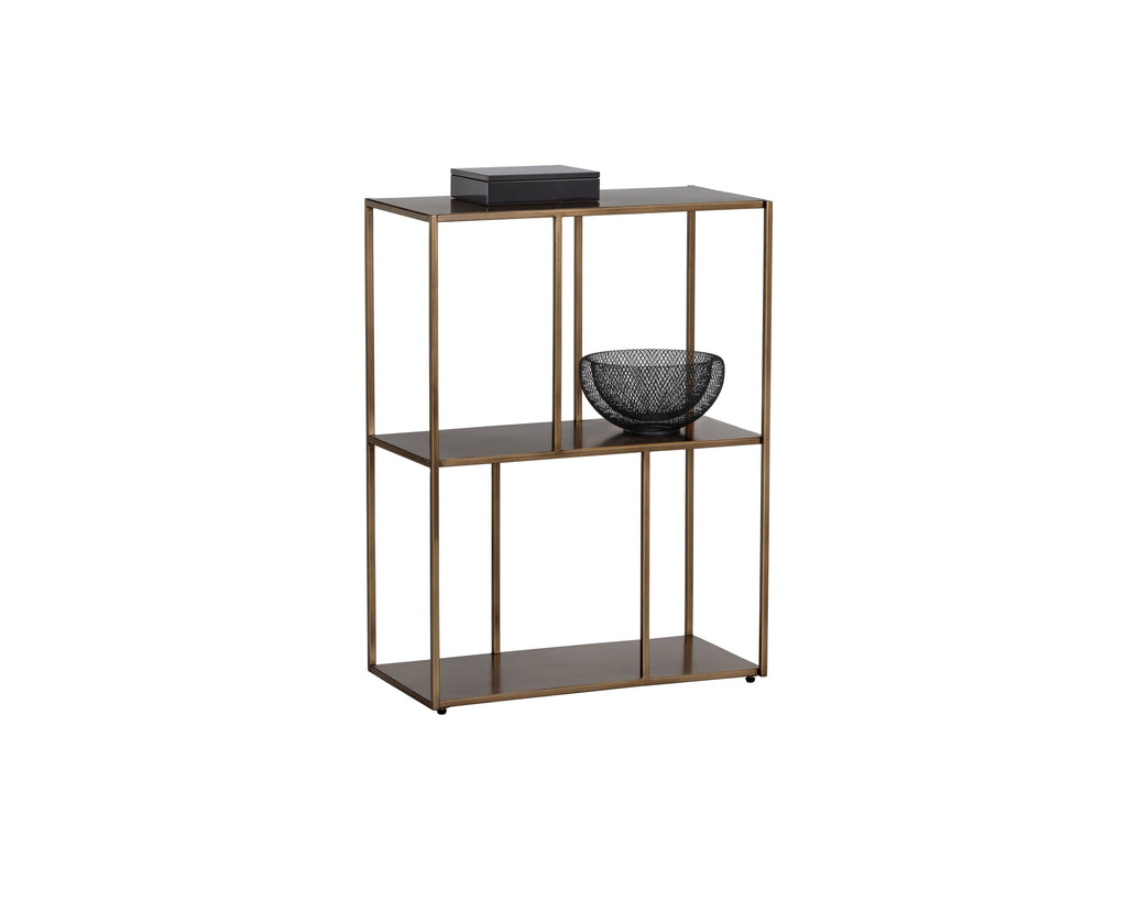 Eiffel Low Bookcase - Small - Antique Brass