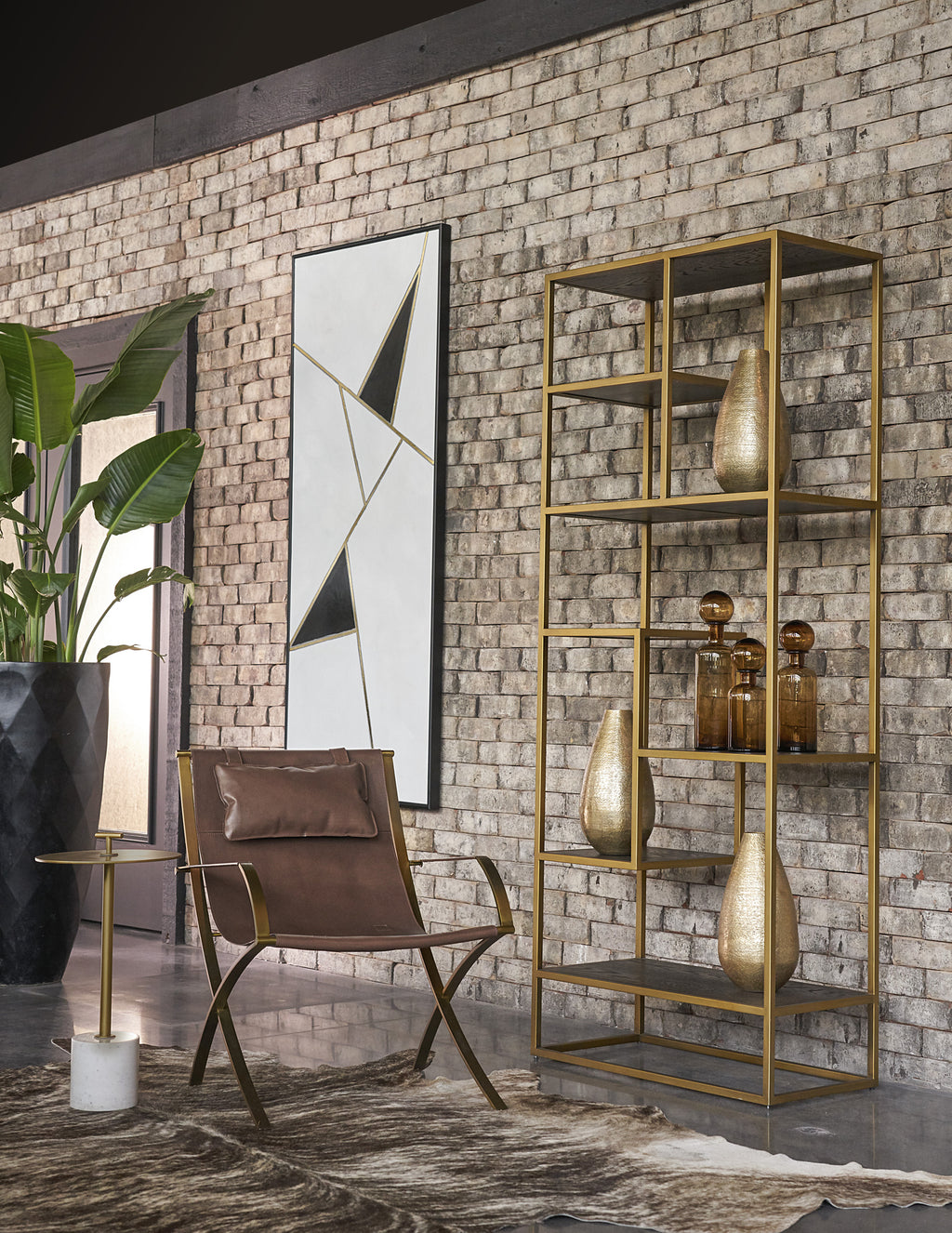 Geometric Relation - 72" X 30" - Black Floater Frame