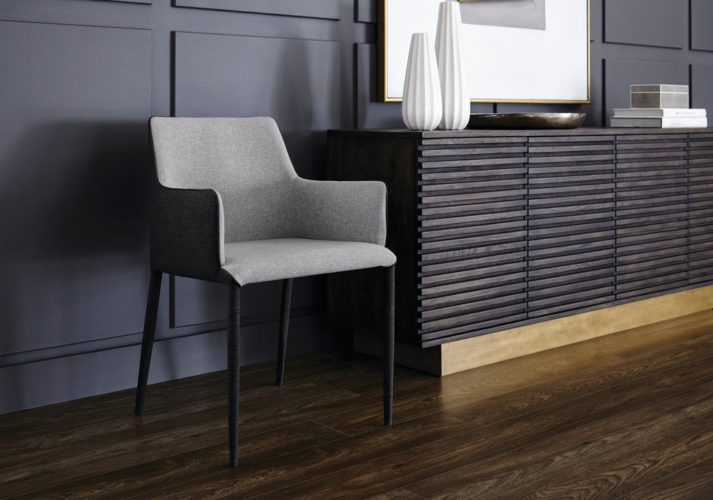 Renee Dining Armchair - Armour Grey / Dark Slate