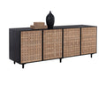 Omari Sideboard - Large - Suede Light Tan Leather