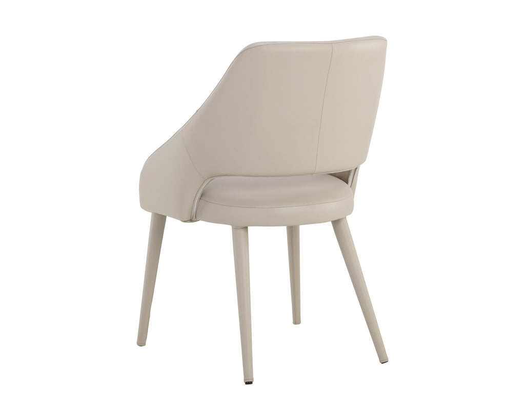 Galen Dining Armchair - Linea Light Grey Leather