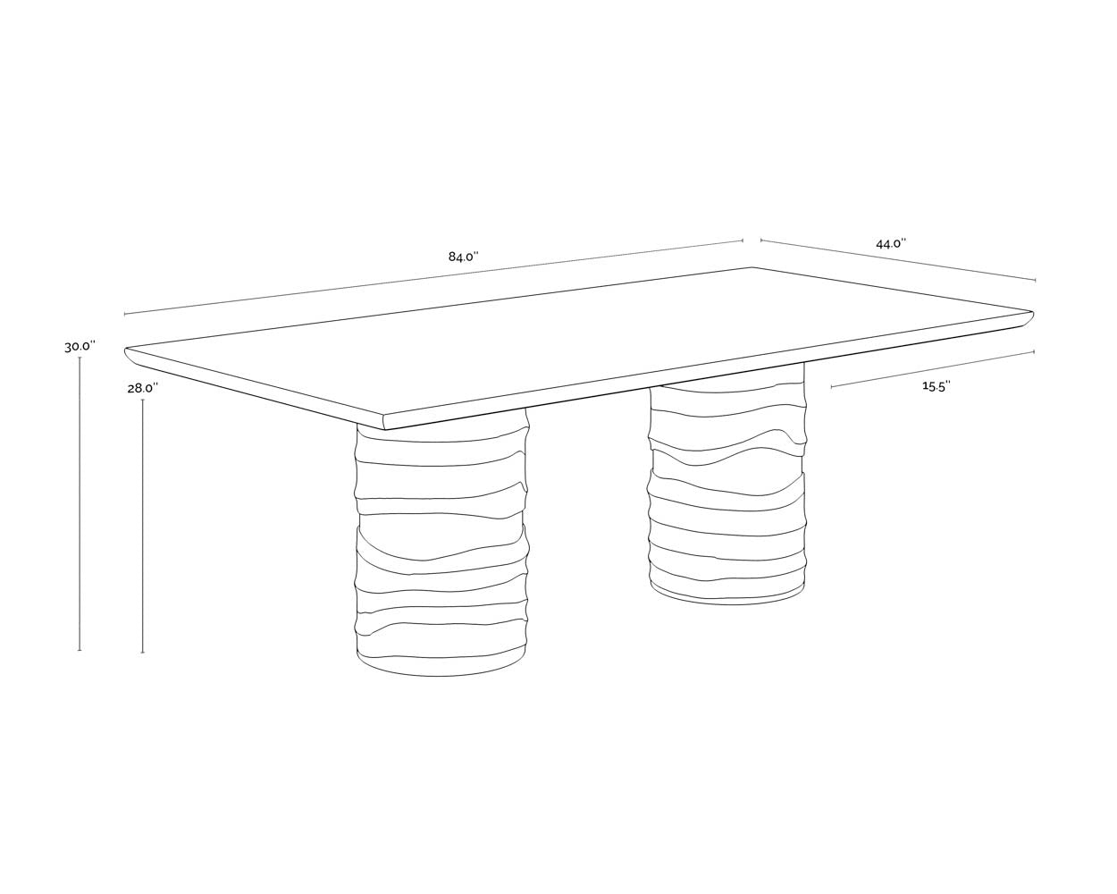 Alanya Dining Table - Rectangular - 84"