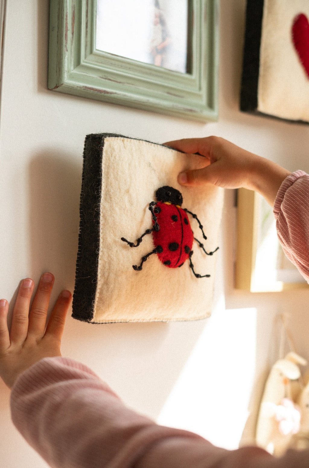Ladybug Felt Wall Plaque