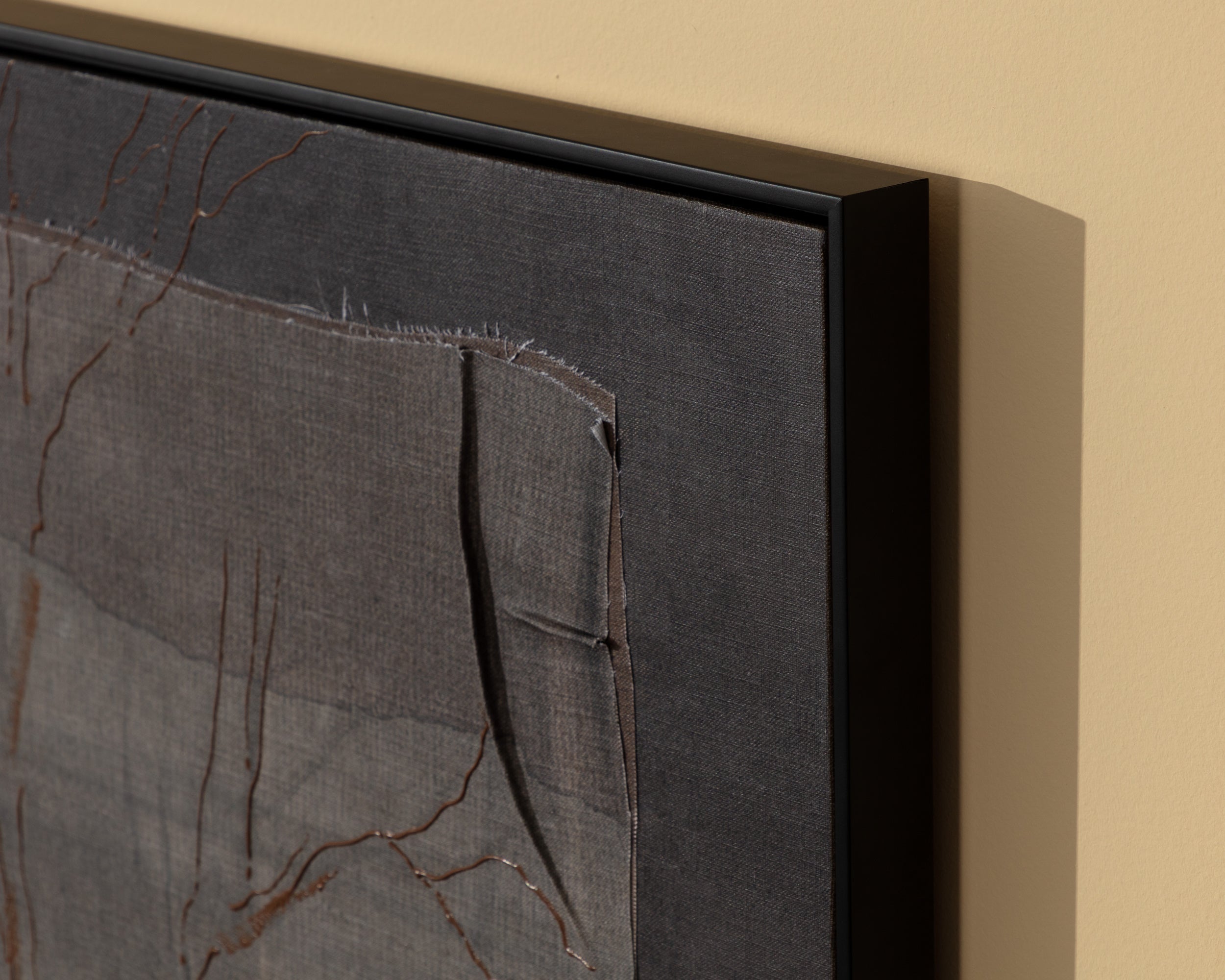 Enchanted Forest - 60" X 40" - Black Floater Frame - Brown