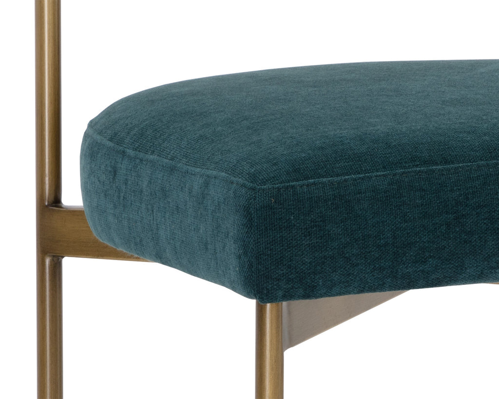 Seneca Dining Chair - Antique Brass - Danny Teal
