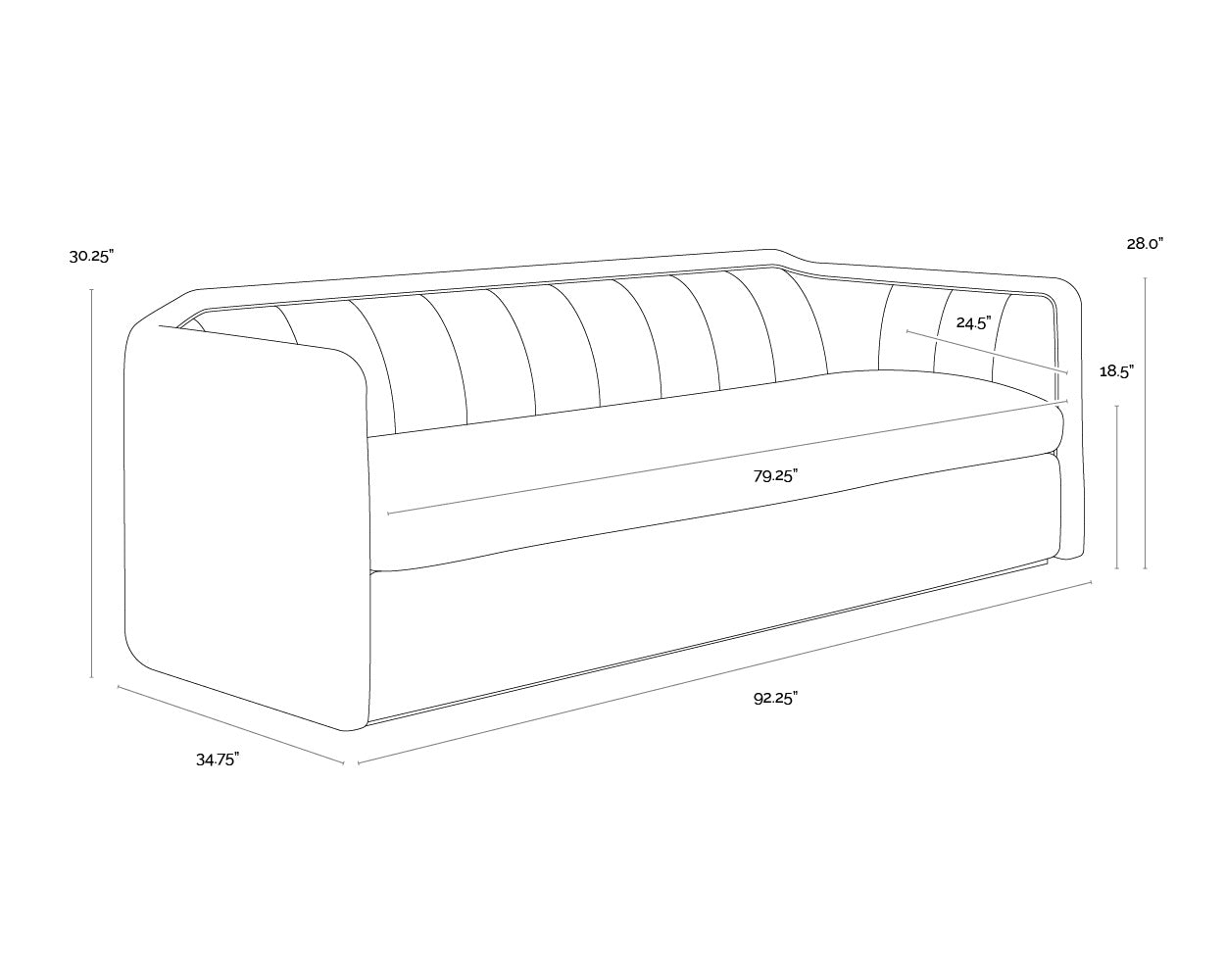 Birrit Sofa - Alaska Hedgehog Brown