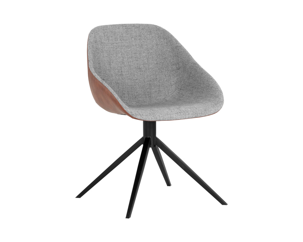 Mccoy Swivel Dining Chair - Cinnamon Brown / November Grey