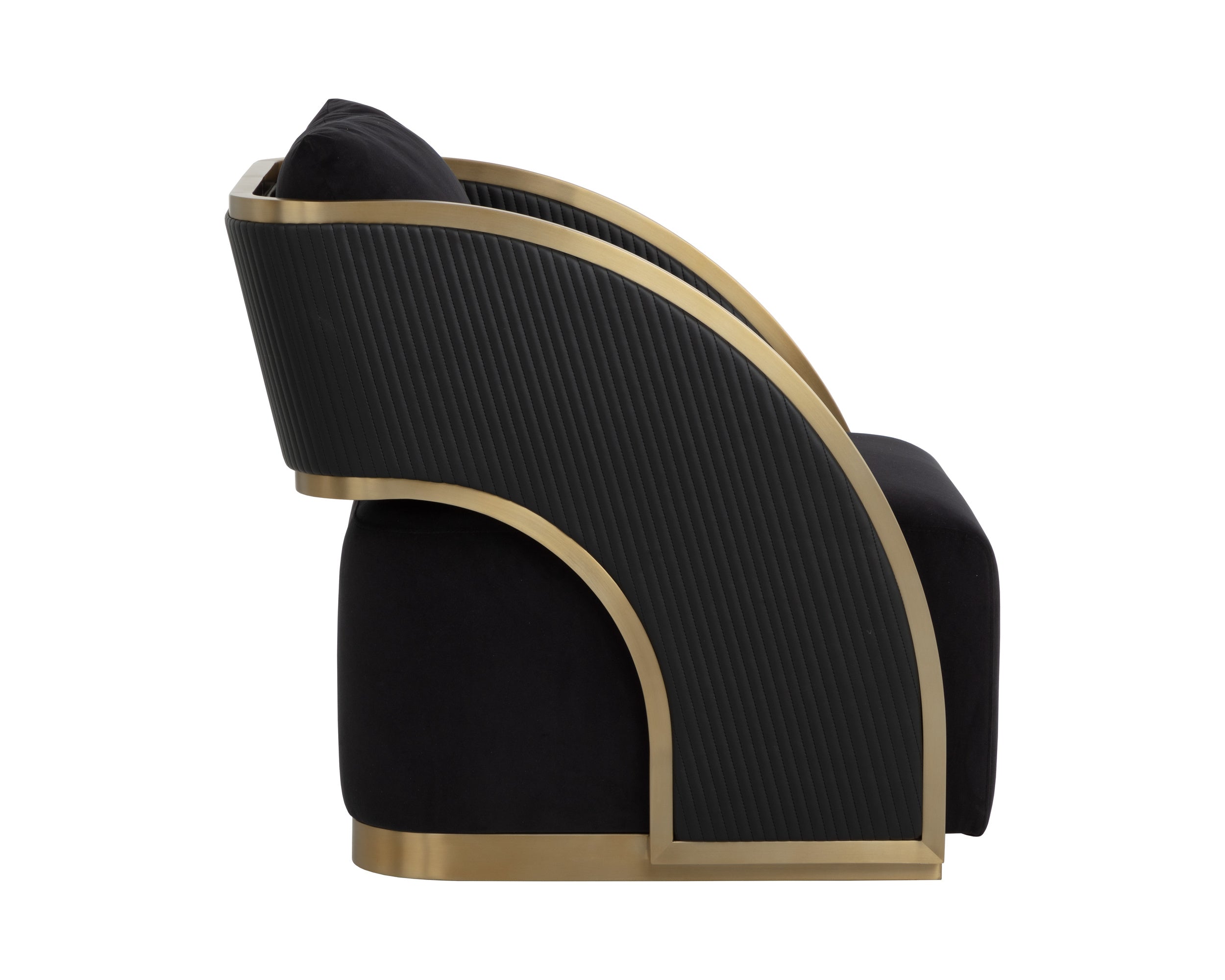 Baz Swivel Lounge Chair - Abbington Black / Napa Black