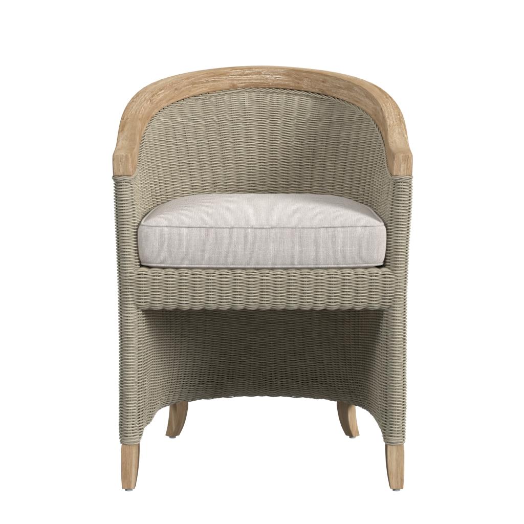Cambria Dining Chair in Canvas Canvas w/ Self Welt