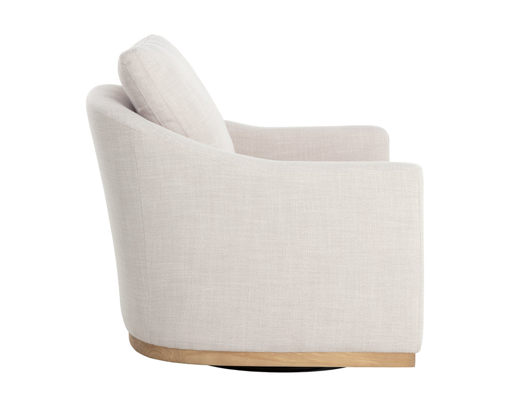 Corbin Swivel Lounge Chair - Effie Linen