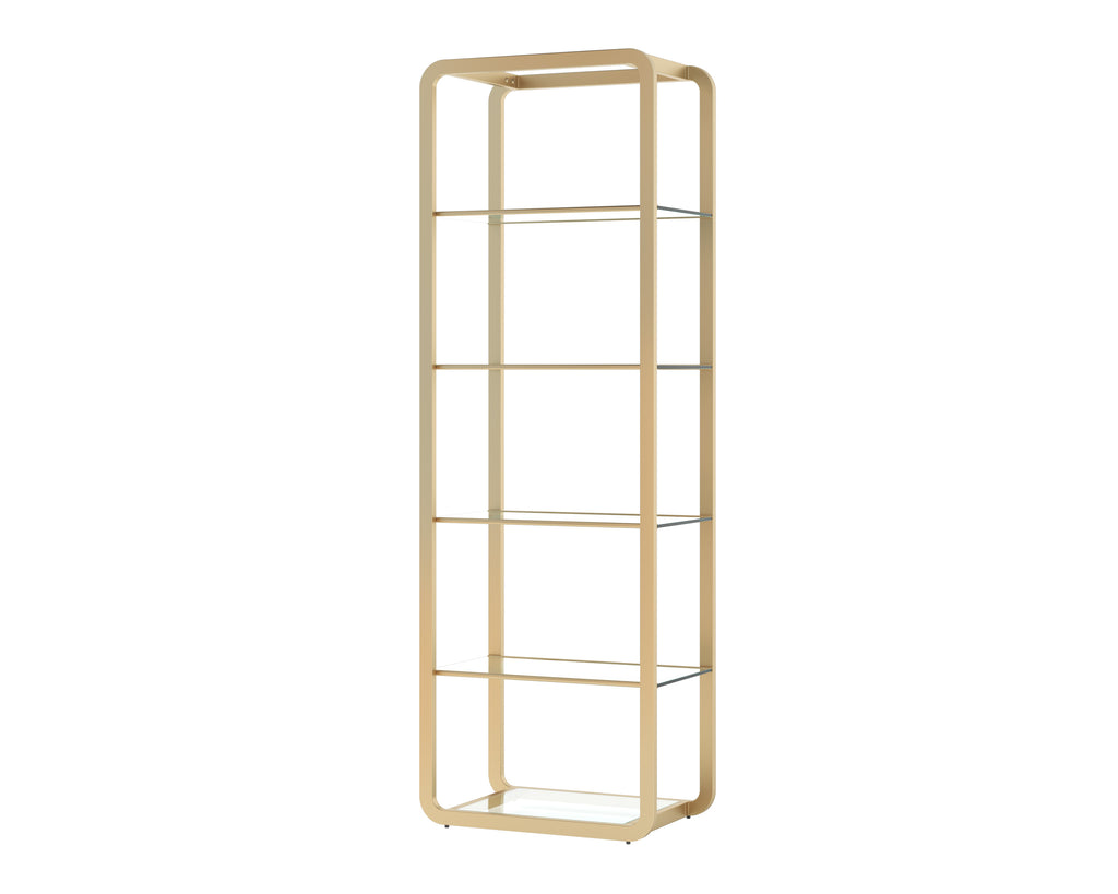 Ambretta Bookcase - Small - Gold / Clear