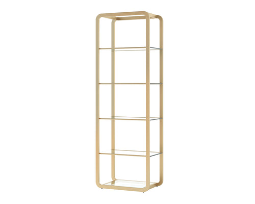 Ambretta Bookcase - Small - Gold / Clear