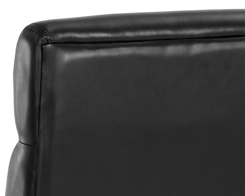 Collin Office Chair - Brown - Cortina Black Leather