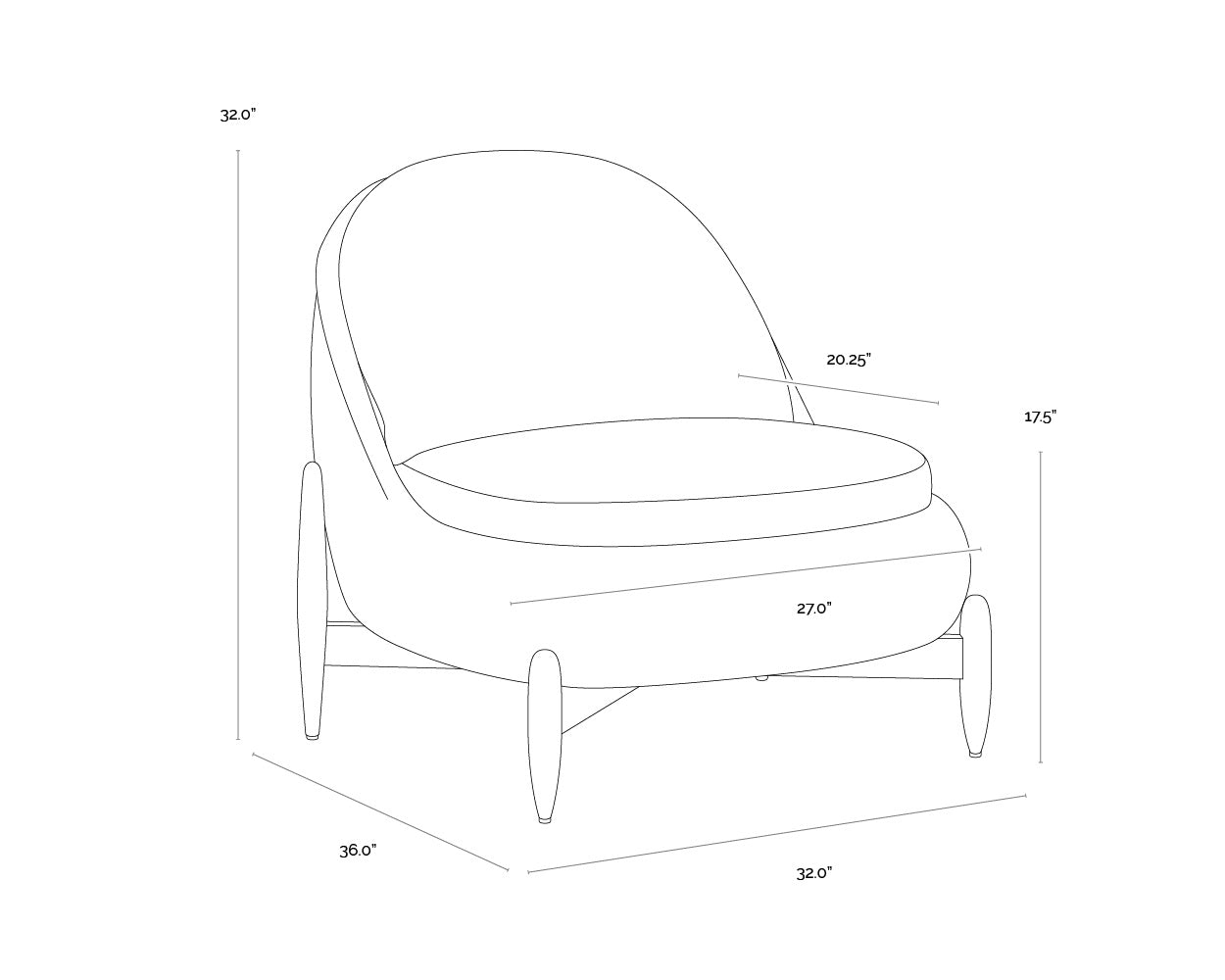 Carilo Lounge Chair - Stinson Cream