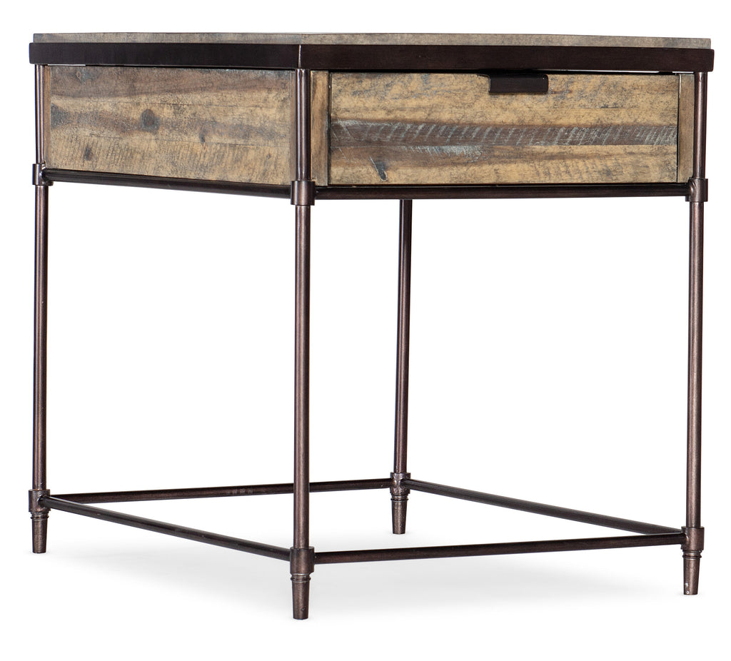 St. Armand Rectangular End Table | Antique Bronze Metal