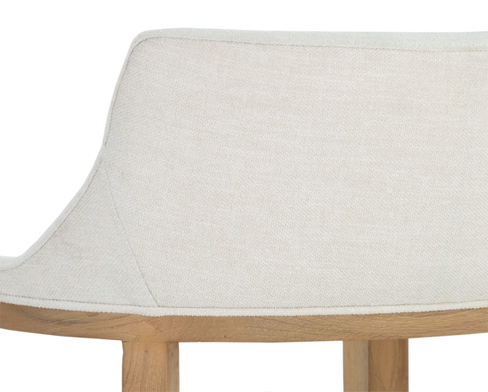 Brylea Dining Armchair - Natural - Heather Ivory Tweed