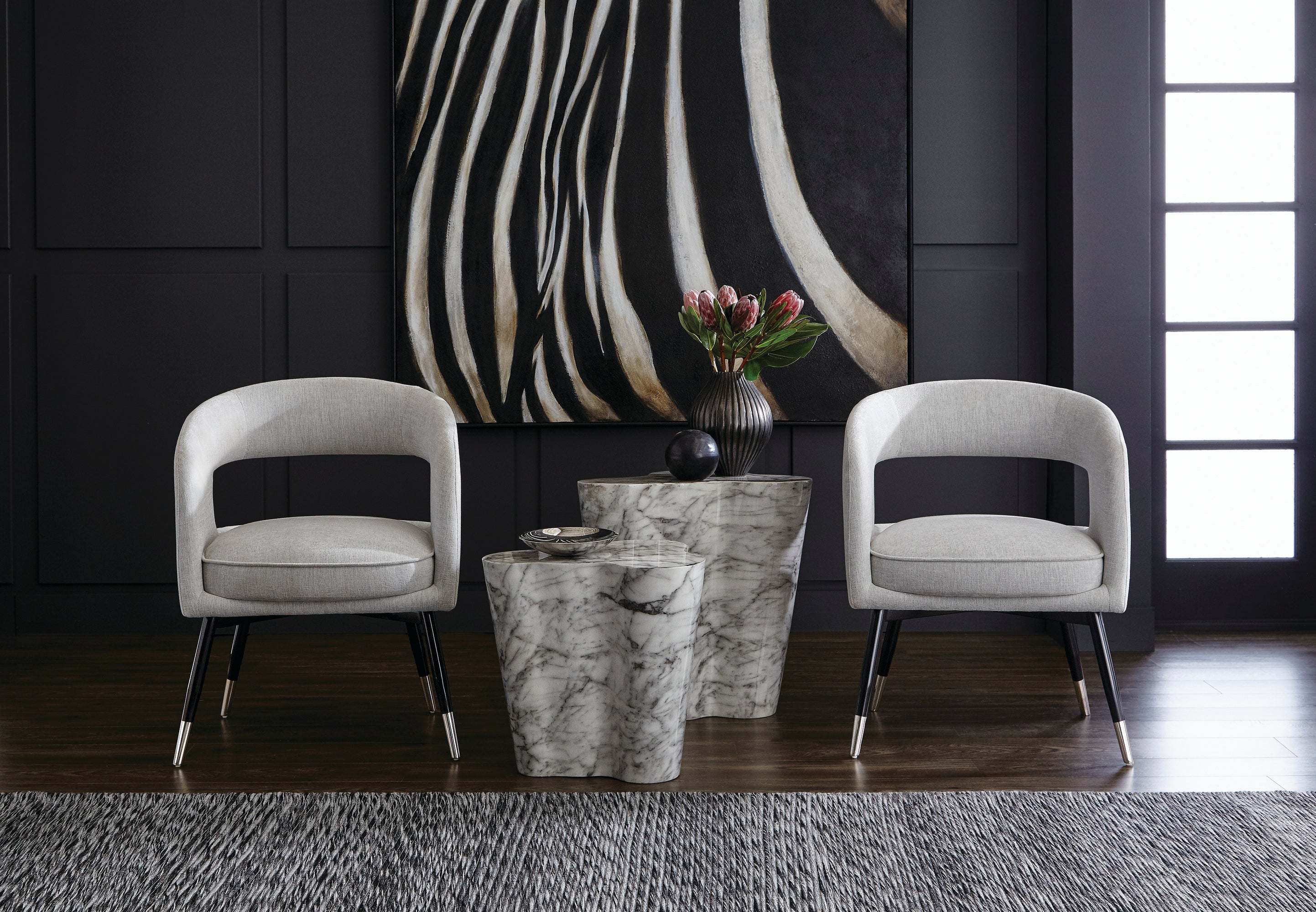 Ava End Table - Small - Marble Look