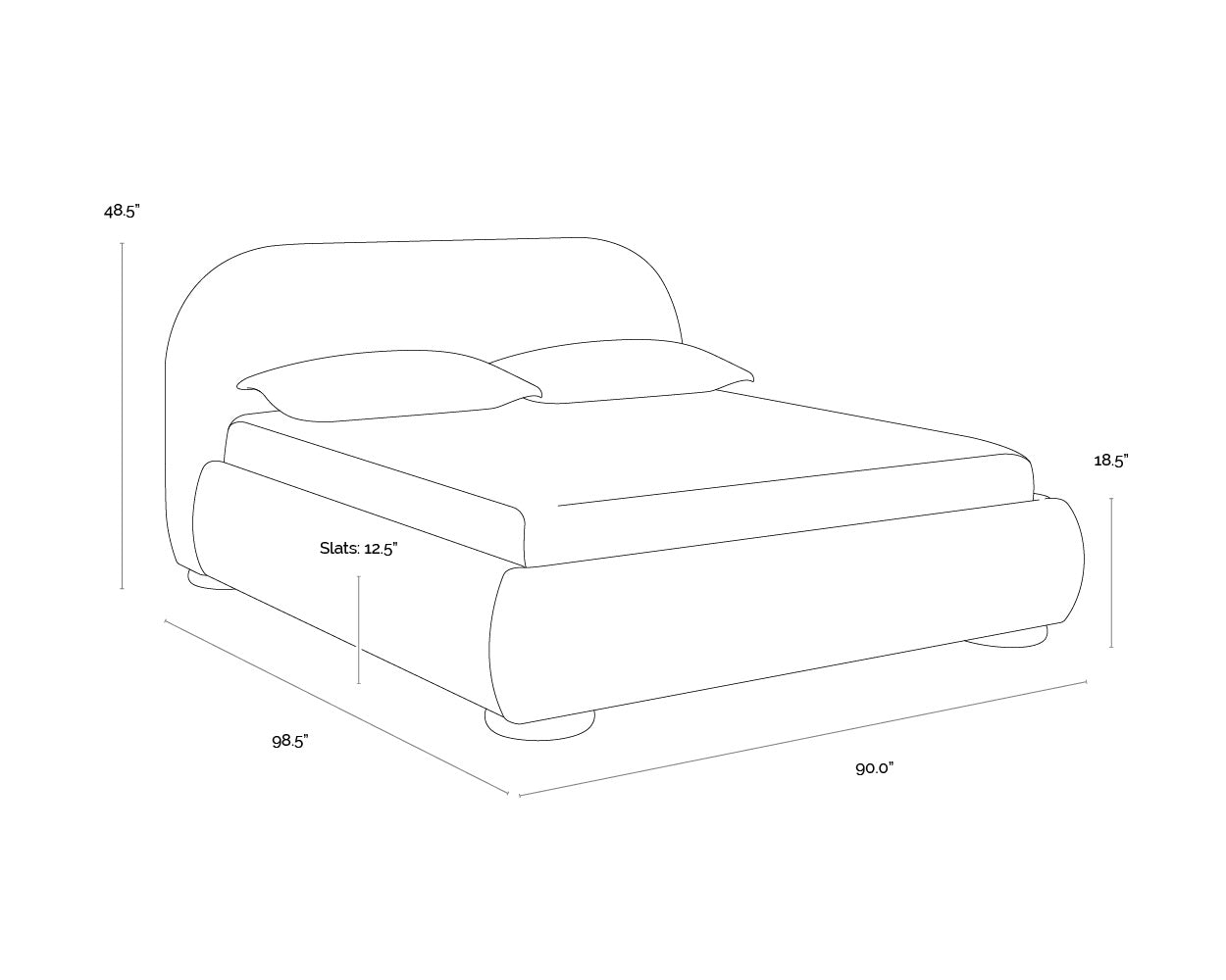 Marin Bed - King - Kona Camel