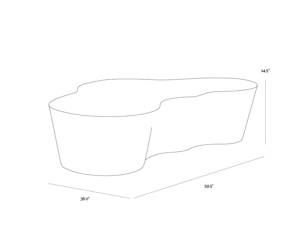 Ava Coffee Table - Marble Look