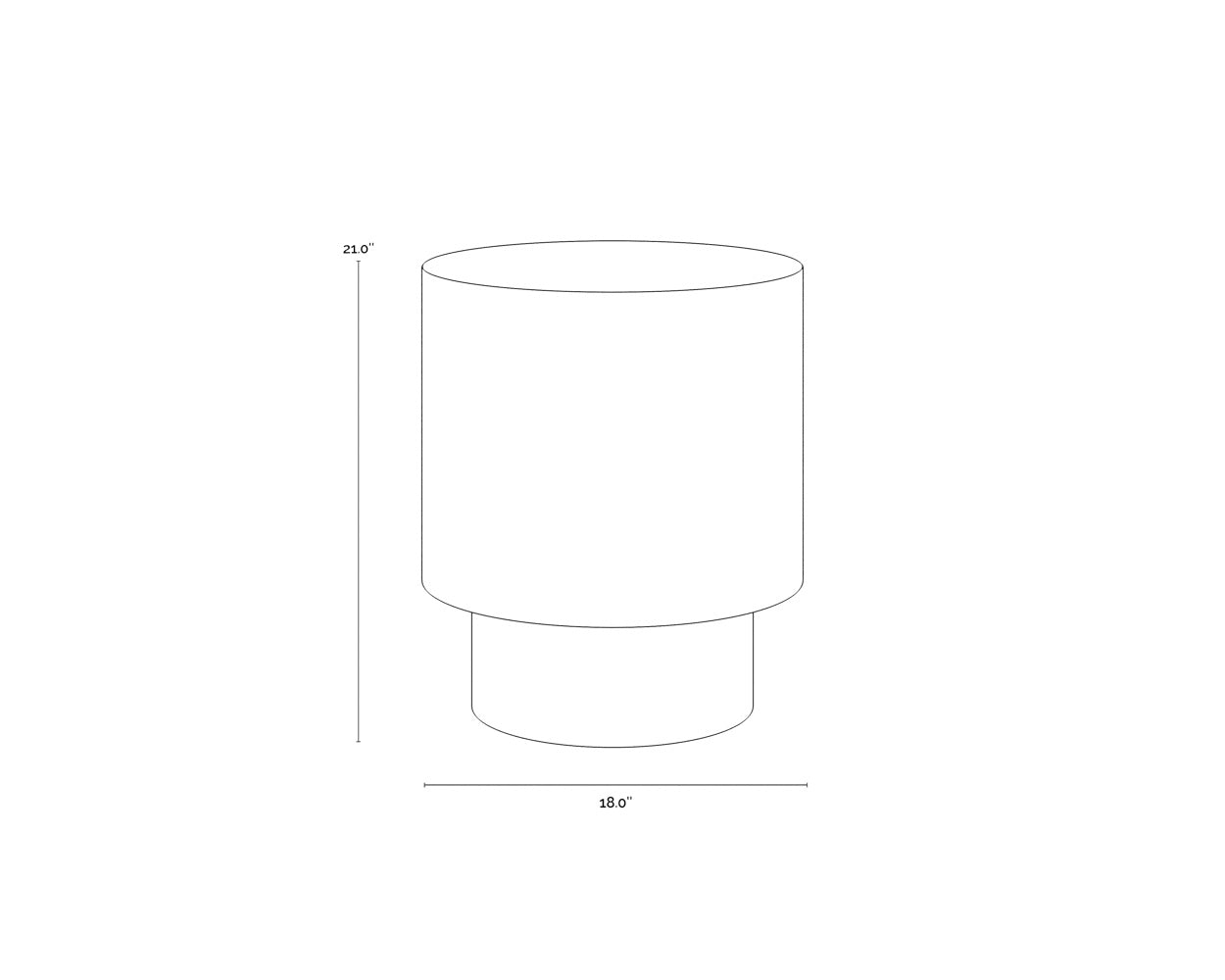 Bernaby End Table - Gunmetal