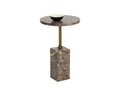 Mizani End Table - Marble Look - Dark Emperador