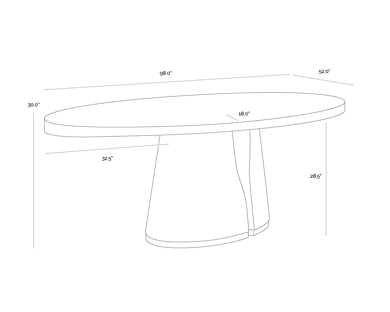 Tasmin Dining Table - 98"