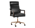 Collin Office Chair - Brown - Cortina Black Leather