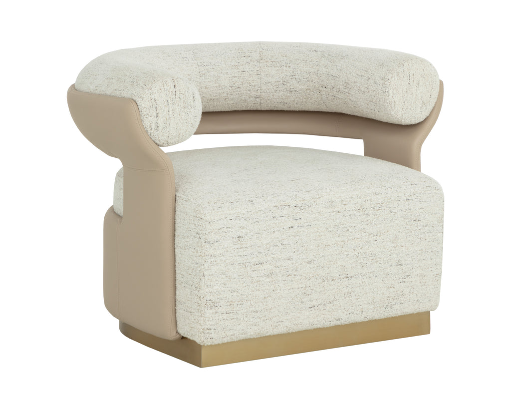 Olida Swivel Lounge Chair - Hailey Moon / Napa Beige