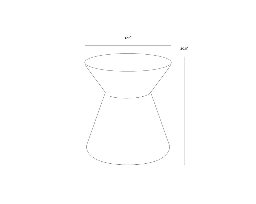Astley End Table - White