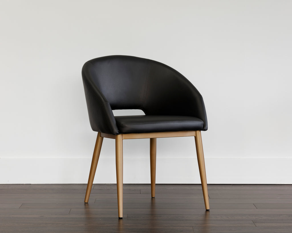 Thatcher Dining Armchair - Black - Antique Grey