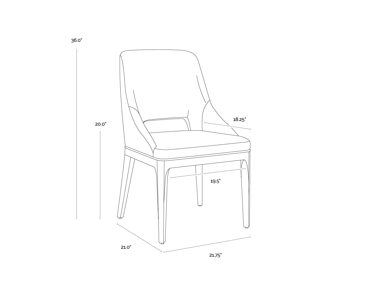 Estrada Dining Chair - Naya Check Light Grey