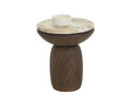 Orula End Table - Marble Look - Macchiato