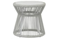 Miami End Table with Honed Carrara Marble Top