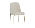 Zeke Dining Chair - Antique Brass - Bergen Ivory