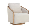 Tasia Swivel Lounge Chair - Effie Linen