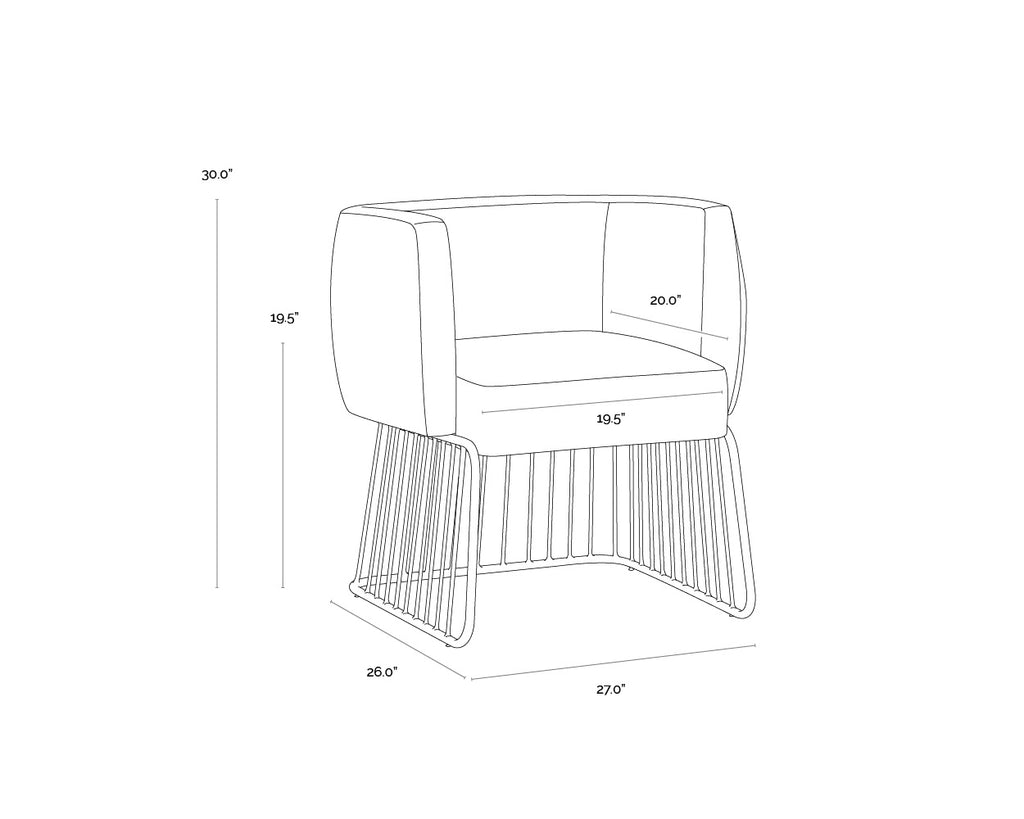 Gala Dining Armchair - Forest Green