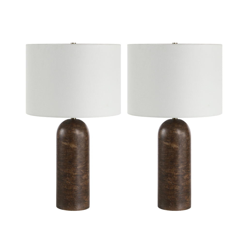 Dorato Table Lamp | Brown Travertine