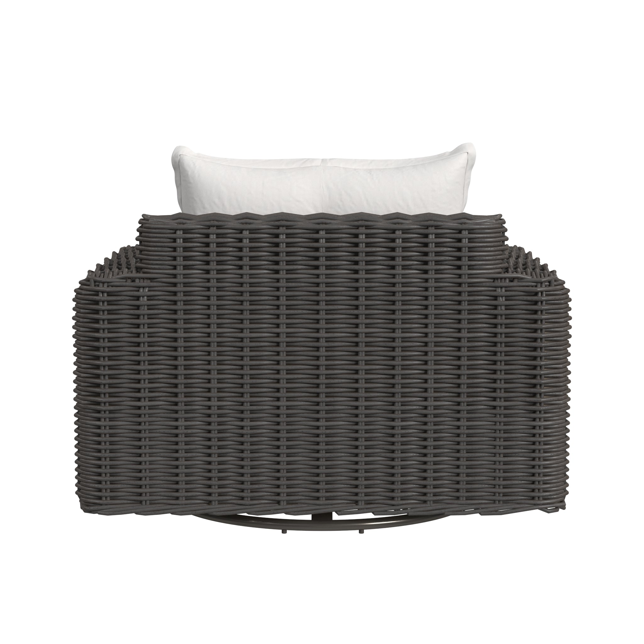 Cabo Oversized Swivel Club Chair in Soothe Pearl w/ Flange Welt