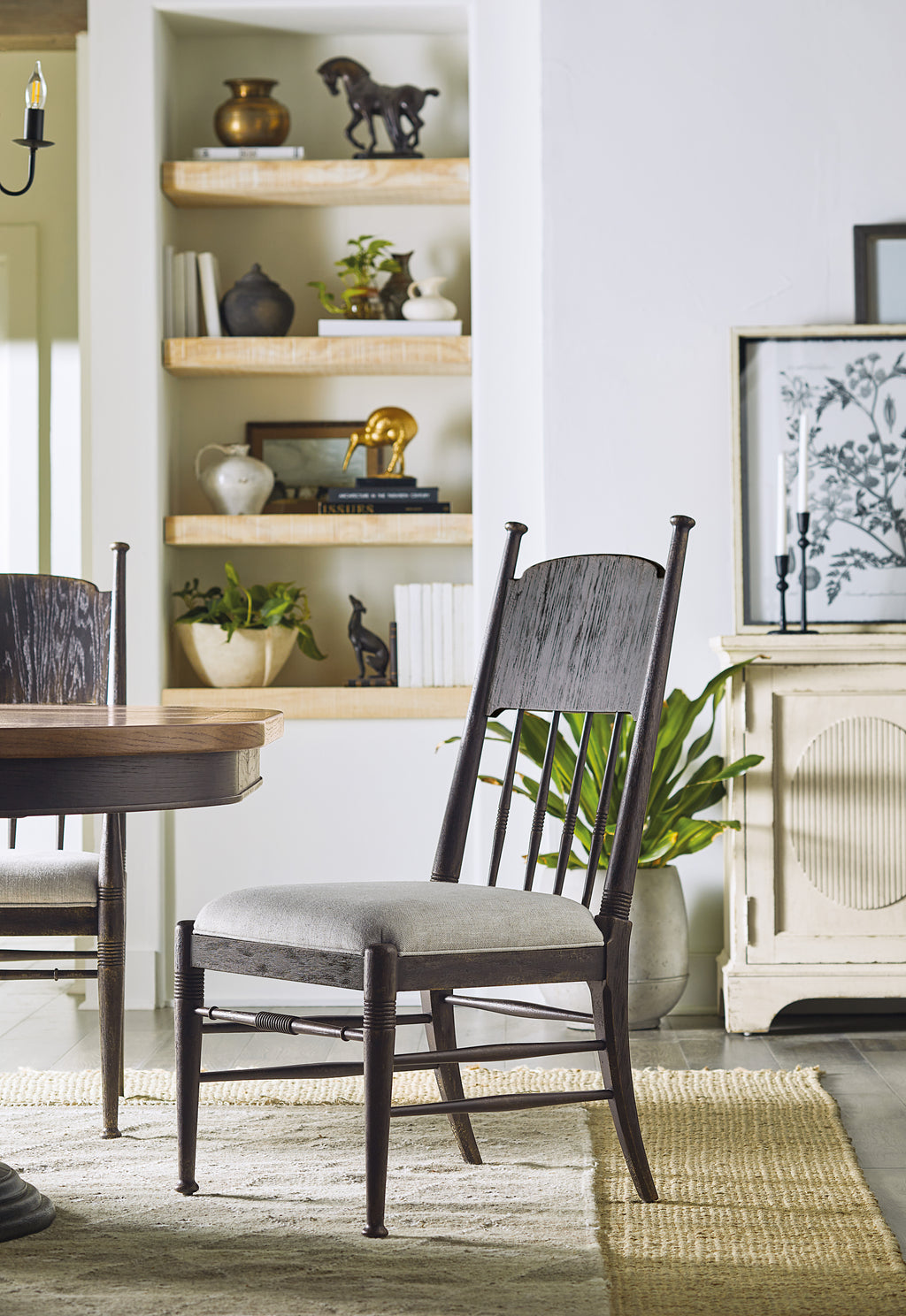 Americana Upholstered Seat Side Chair | Molasses