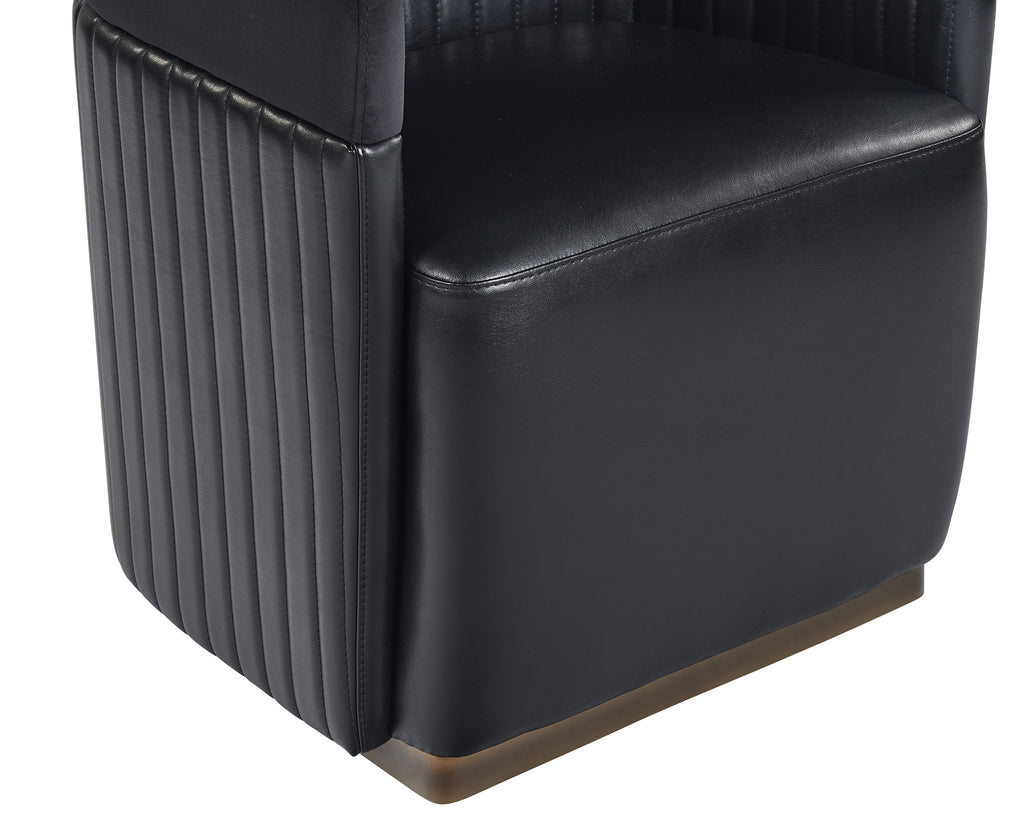 Genval Wheeled Lounge Chair - Abbington Black / Cantina Black