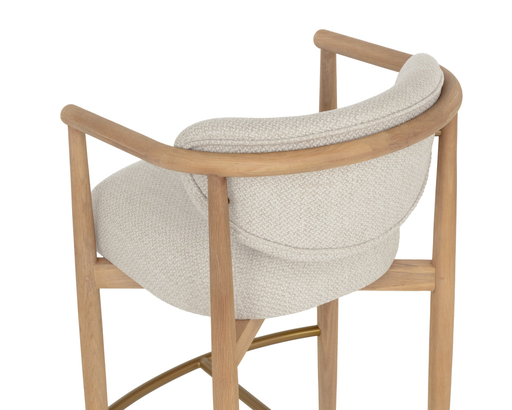 Sigrid Barstool - Light Oak - Monument Oatmeal