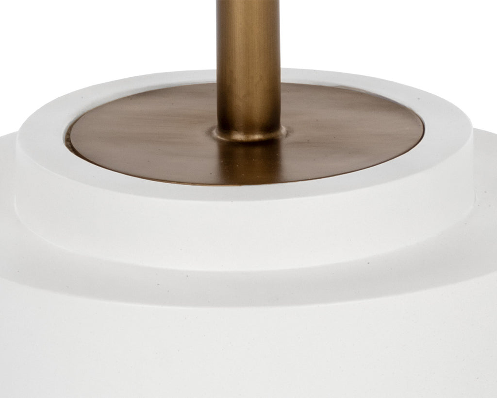 Marlowe Bistro Table - Antique Brass - White - 27.5"