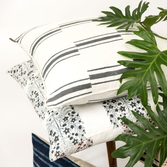 Beni Gray on White Pillow